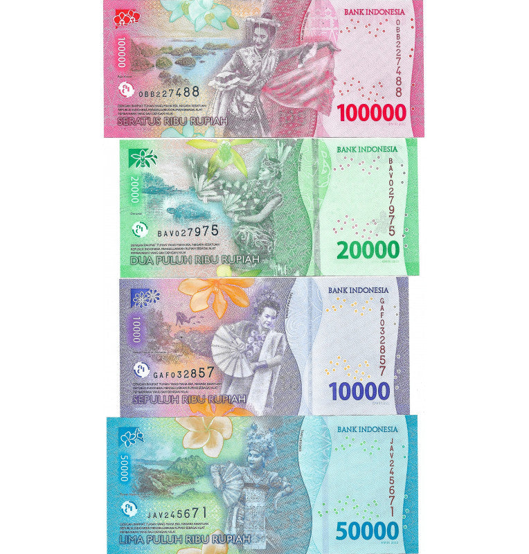 Indonesia set of 7 banknotes